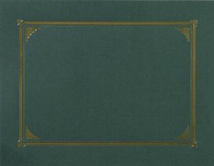 Picture of Certificate Holder Linen Green/Gold