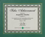 Picture of Certificate Holder Leatherette Green/Gold
