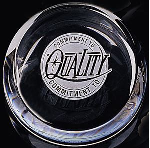 Picture of Slant Top Paperweight 3-1/2" Dia