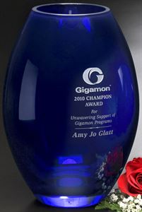 Picture of Cobalt Barrel Vase 10-1/2"