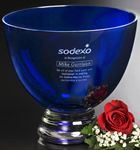 Picture of Cobalt Pedestal Bowl 8-1/2" Dia