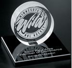 Picture of Hockey Puck on Black Glass Base 3-3/8"