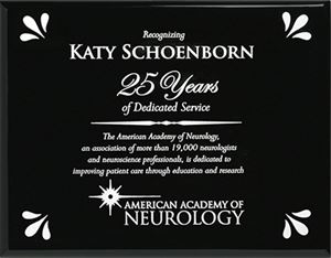 Picture of Aberdeen Black Laser Plaque 9" x 12"