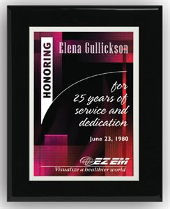 Picture of Aberdeen Black Plaque 10-1/2" x 13" with Sublimated Plate