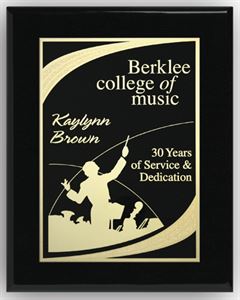 Picture of Aberdeen Black Plaque 12" x 15" with Lasered Plate