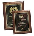Picture of Medium Genuine Hand Rubbed Walnut Plaque with Marble Mist Plate