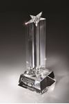 Picture of Optic Glass Rising Star on Glass Base