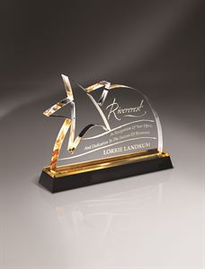 Picture of Gold Deep Lasered Star Accent on Base