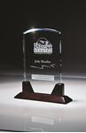 Picture of 1/2" Thick Starphire Glass Dome on Rosewood Base