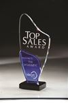 Picture of Free Form Glass with Beveled Azure Free From Accent