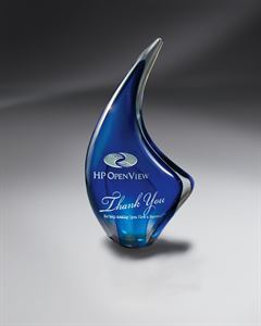 Picture of Large Free-Standing Indigo Art Glass