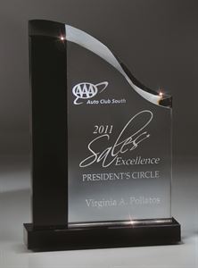 Picture of The Noir Glass Wave on Black Glass Base
