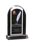Picture of 6" x 8 1/4" Clear Acrylic Arch on Clear Base