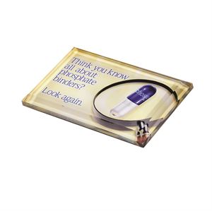 Picture of 3 1/2" x 2" x 3/8? Small Beveled Acrylic Paperweight