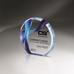 Picture of 4" x 3 1/2" Small 1" Thick Beveled Circle Award