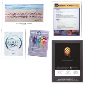 Picture of 7" x 9" x  1/4" Beveled Lucite Plaque with Full Color Back