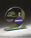 Picture of Medium Glass Jade Circle Award with Digi-Color