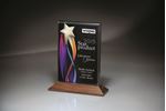 Picture of Streaming Star Lucite on Walnut Base