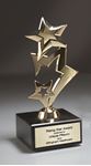 Picture of 7 3/4" Tall Cascade Metal Stars on Genuine Italian Marble Base