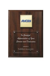 Picture of Digi-Color Emblem on Lucite/Walnut Finish Riser Plaque
