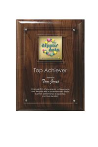 Picture of Digi-Color Emblem on Lucite/Genuine Walnut Riser Plaque