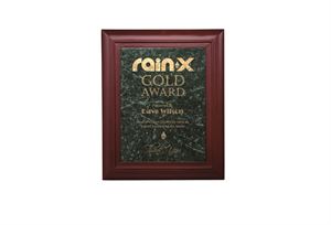 Picture of Genuine Marble and Rosewood Plaque Sand-etched and Gold Color-Fill