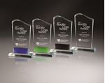 Picture of Curved Beveled-Top Crystal with Bowed Glass Accent