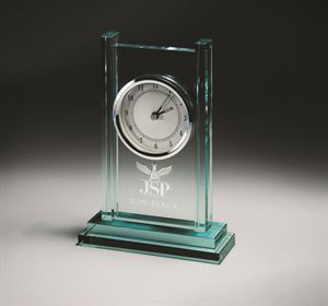 Picture of Jade Glass Column Clock