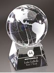 Picture of Optic Crystal Globe on Base - Medium