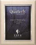 Picture of Blue Slate Digi-Color Lucite on Silver Back Plate