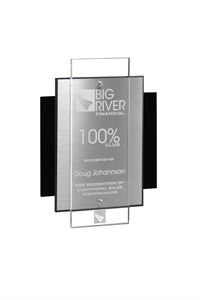 Picture of Tiered Lucite Plaque - in Gold or Silver