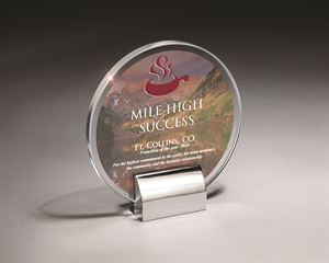 Picture of Round Optic Crystal on High-Polished Chrome Base