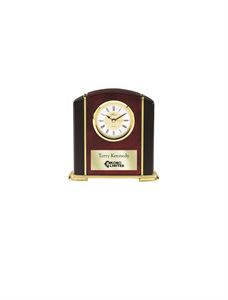 Picture of Rosewood Desk Clock with Black Accents