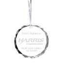 Picture of Faceted Crystal Ornament with Laser Etched Imprint