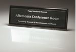 Picture of Black Lucite Name Bar with Smoked Chrome Plate