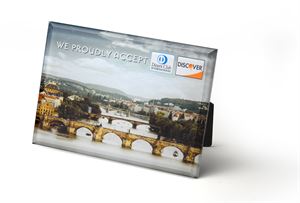 Picture of "Chromatic" Beveled Full-Color Glass Plaque
