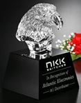Picture of Crystal Eagle Head on Black Base 6"