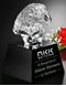 Picture of Crystal Eagle Head on Black Base 6"