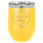 Picture of LTM866 - Polar Camel 12 oz. Yellow Vacuum Insulated Stemless Wine Tumbler w/Lid