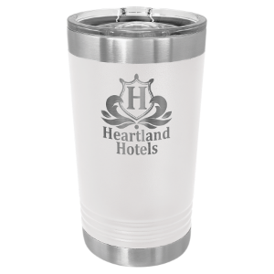 Picture of LTM764 - White 16 oz. Polar Camel Pint with Slider Lid